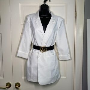 Missguided White Boyfriend Blazer